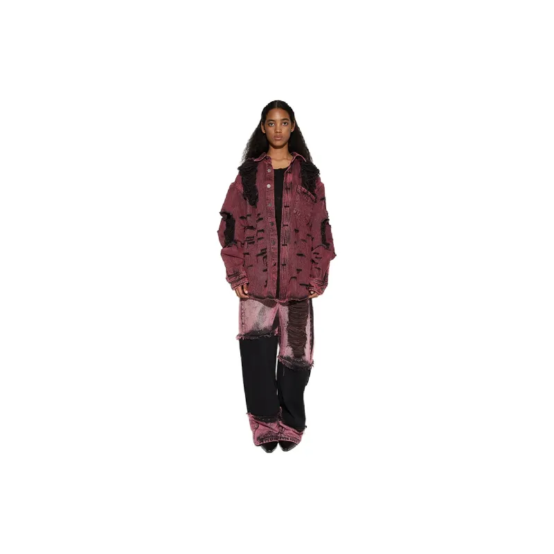 VANN VALRENCÉ Denim Jacket Unisex Berry Purple-2