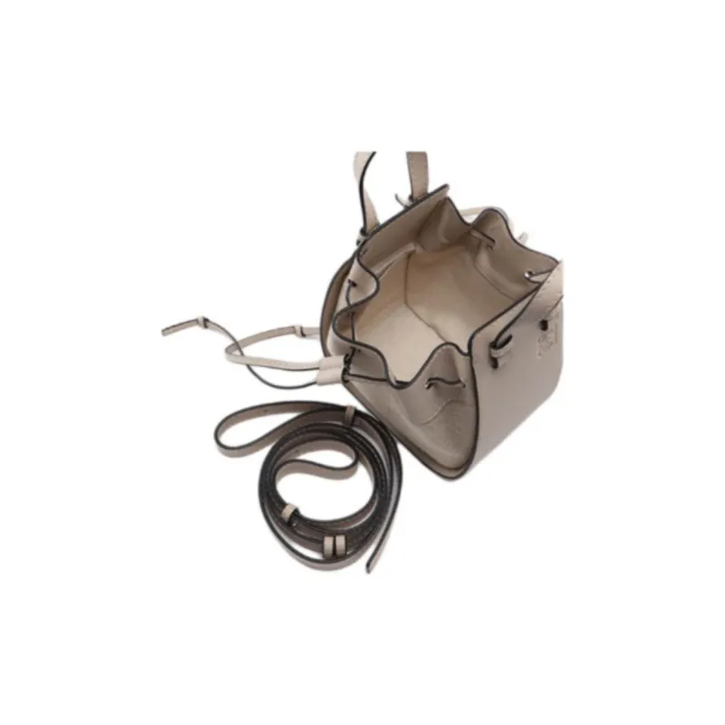 LOEWE Hammock Canvas Shoulder Bag Crossbody Bag Handbag Mini Women's Oat-3