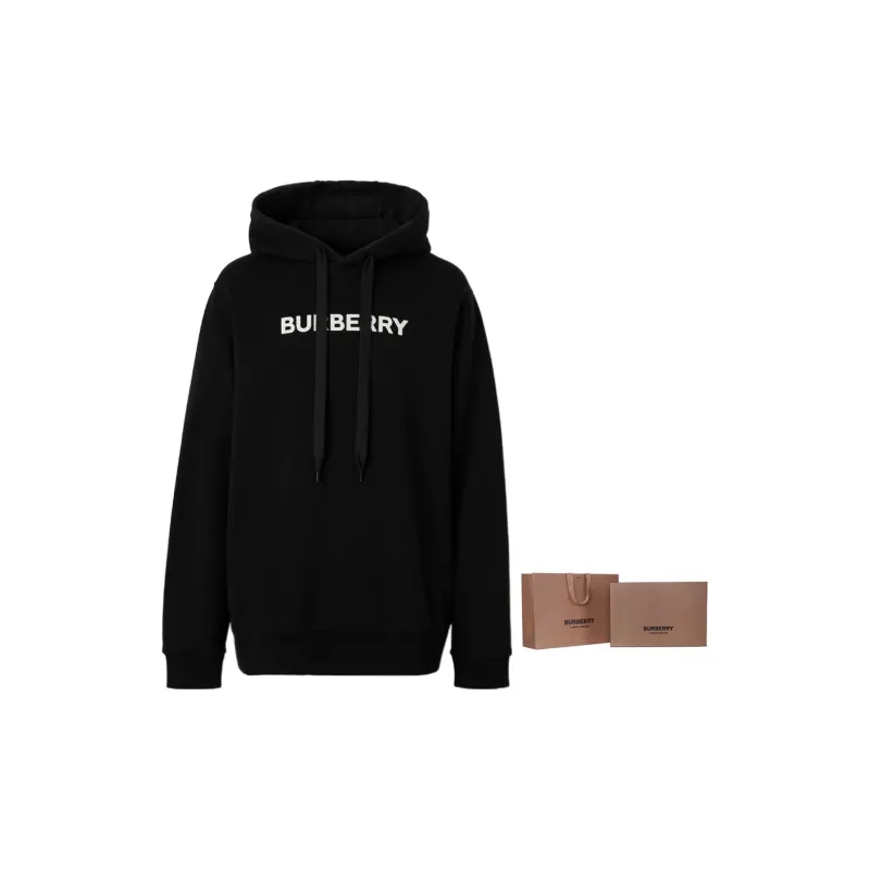 Burberry Logo Print Cotton Hoodie-8