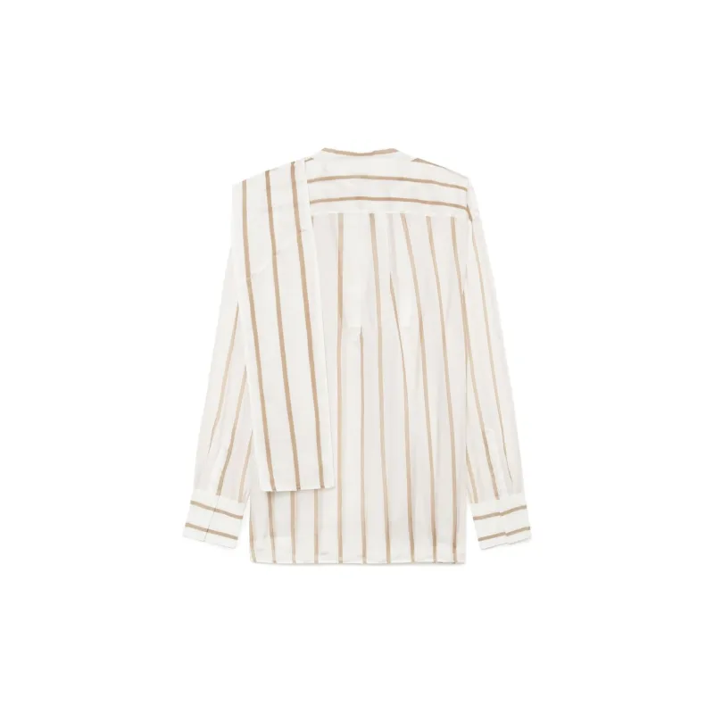TOTEME Asymmetric Striped Shirt-1