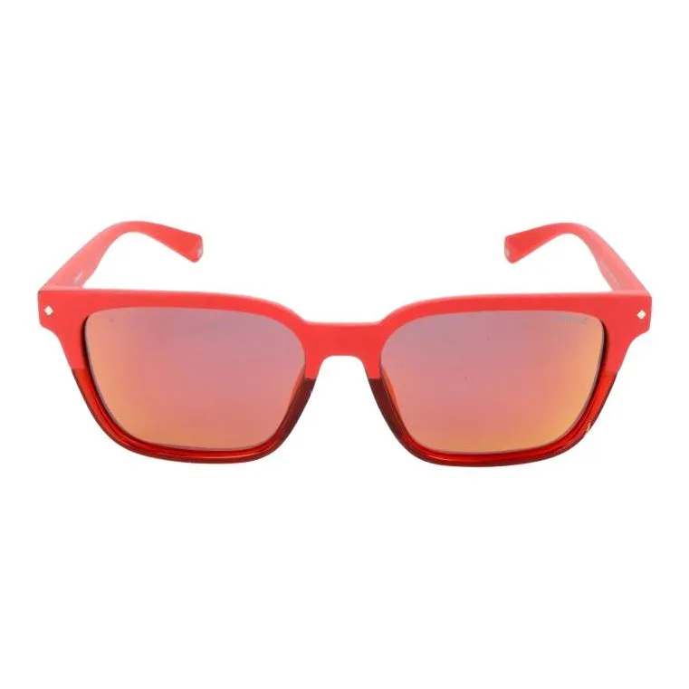Polaroid Polycarbonate Square Sunglasses Unisex Red-1