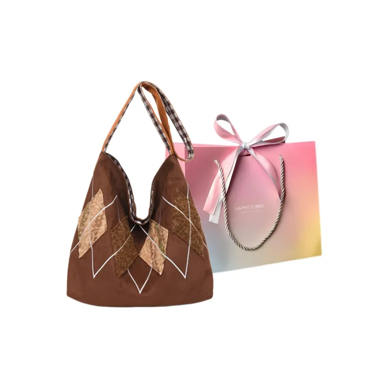 Yalu Suede Shoulder Bag Crossbody Bag Regular Women's Brown/Coffee-4