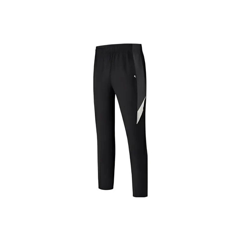 QIAODAN Sports Life Collection Knitted Sweatpants Men's Black/Asphalt Gray-0