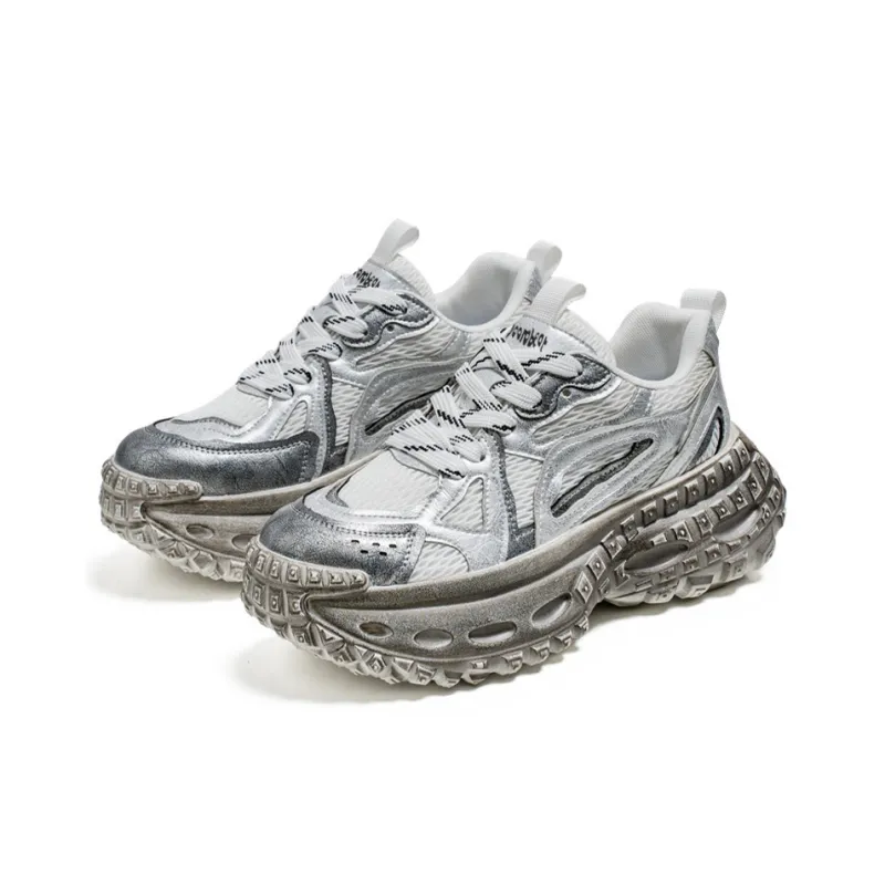 Budding Bear Anti-Slip Wear-Resistant Breathable Lightweight Height Increasing Low-Top Chunky Sneakers Men's-2