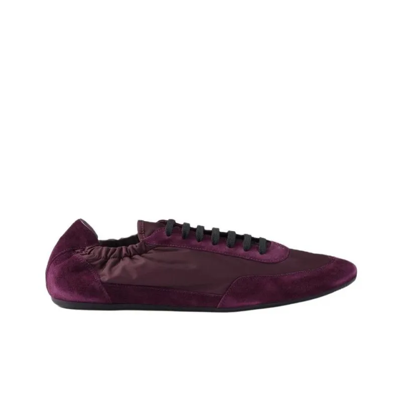 PRADA Collapse Low Top Casual Shoes Men's Burgundy-1