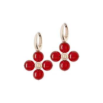 GIORGIO ARMANI Tamara Earrings In 18k Gold And Carnelian