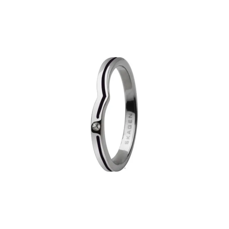 SKAGEN Steel Rings Women's Silver/Black-0