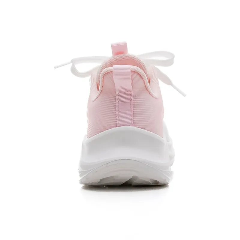 Warrior Lightweight Rebound Low Top Casual Long Distance Running Running Shoes Women's White Pink-4