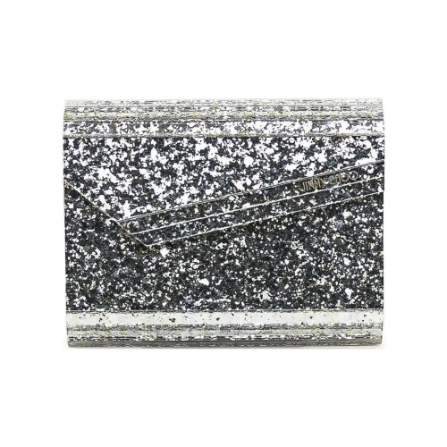 Jimmy Choo Resin With Goat Leather And Brass Shoulder Bag Crossbody Bag Unisex Gray & White
