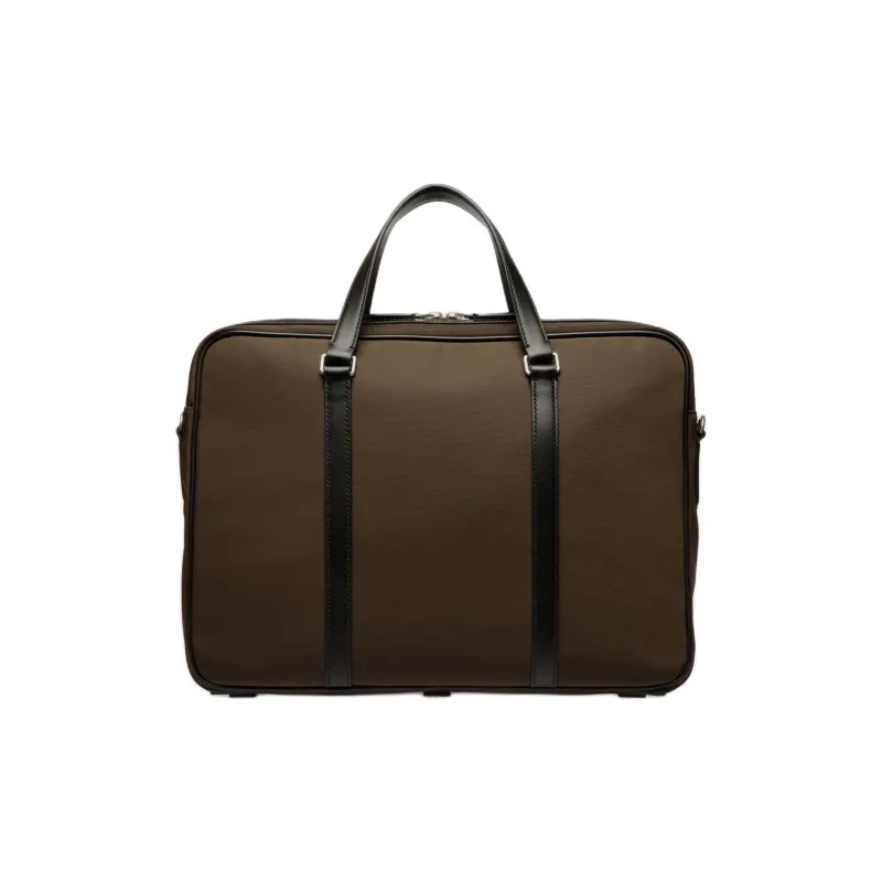BALLY Code Nylon Portable One Shoulder Crossbody Briefcases Men's Green-2