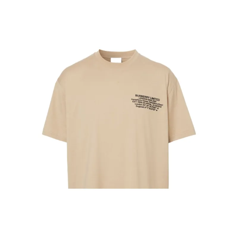 Burberry T-Shirts Men Soft Yellow Umber-1