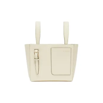 Valextra Millepunte Calfskin One Shoulder Handbag Extra Mini Women's Pegamena White