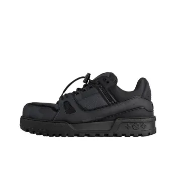 LOUIS VUITTON Trainer Maxi 2025 Spring And Summer Men's Collection Low Top Skateboard Shoes Men's Black