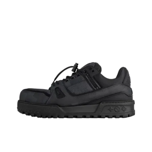 LOUIS VUITTON Trainer Maxi 2025 Spring And Summer Men's Collection Low Top Skateboard Shoes Men's Black