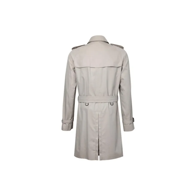 Burberry Trench Coats Men Light Gray-1
