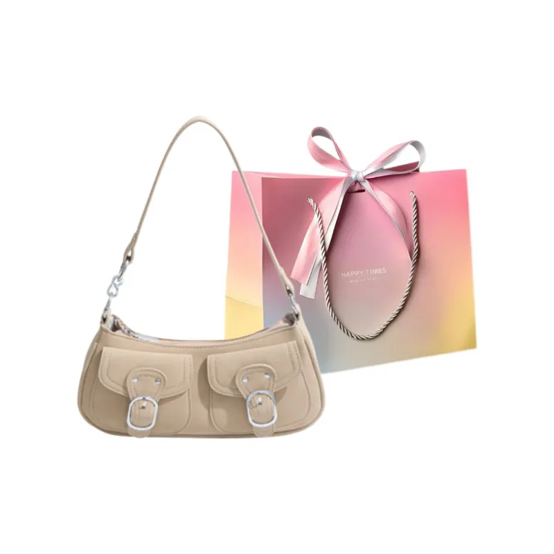 Yalu PU Shoulder Bag Women's Brown/Black/Pink/White/Khaki-17