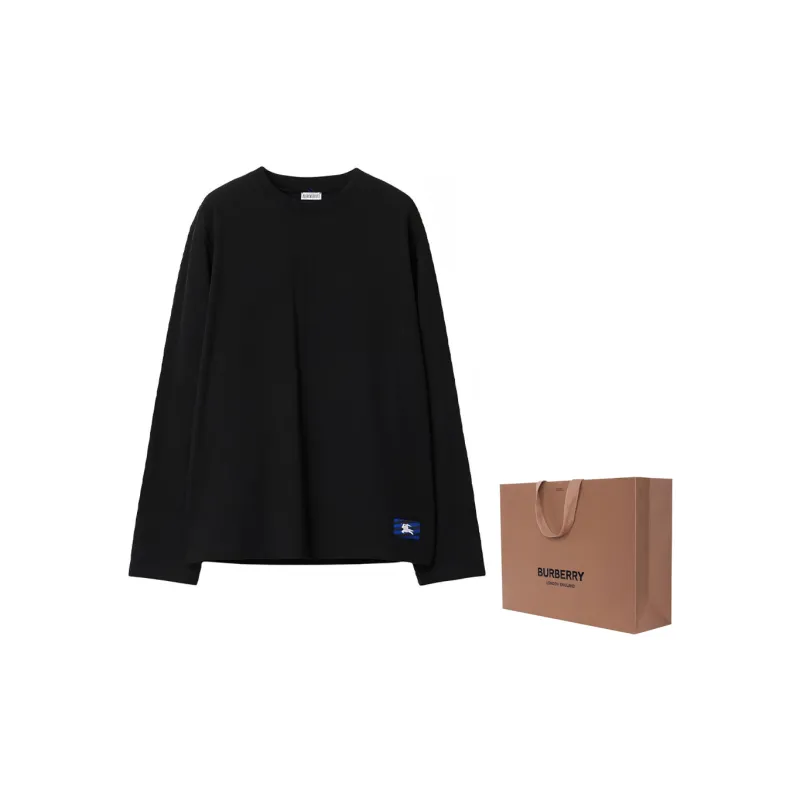 Burberry Logo appliqué Long sleeve T shirt-9