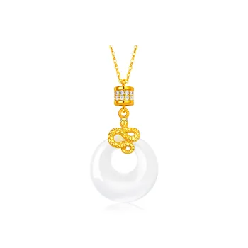 CHINA GOLD Agate Necklaces Unisex
