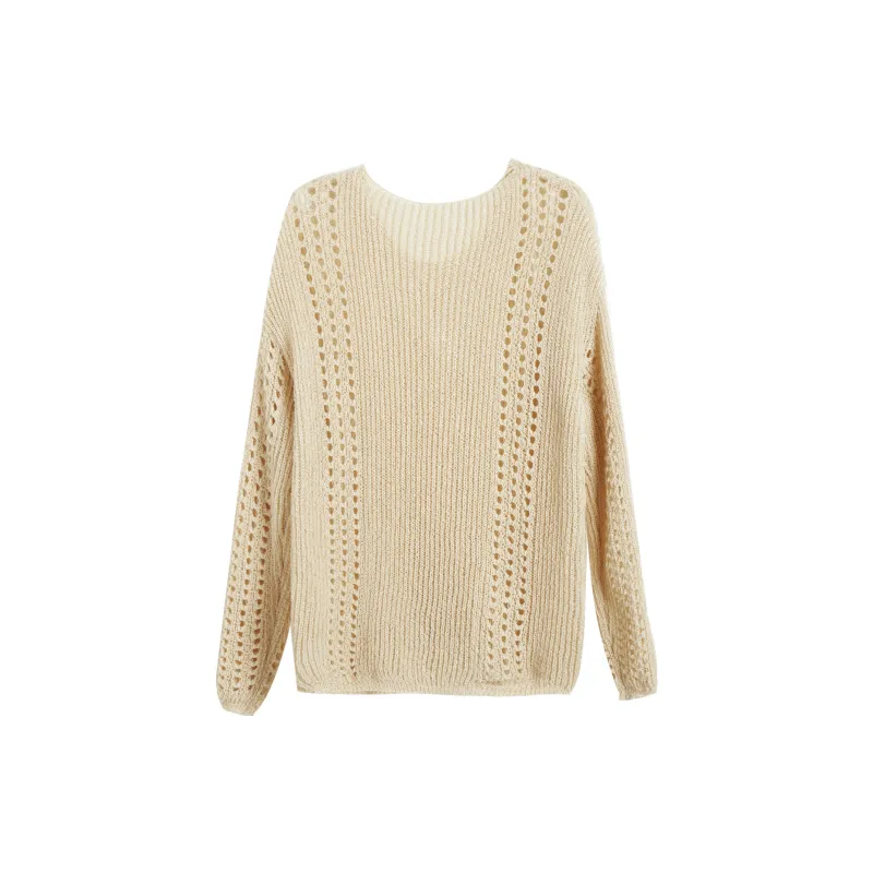 Olrain Knitwear Women's Milk Tea Beige-1
