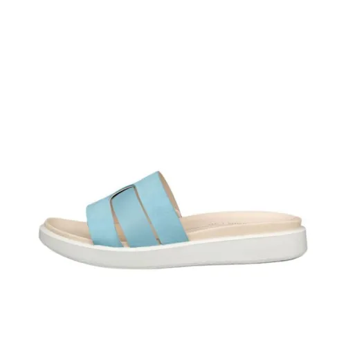 Ecco PU Polyurethane Abrasion-Resistant Slip-Resistant Slide Slippers Women's Blue
