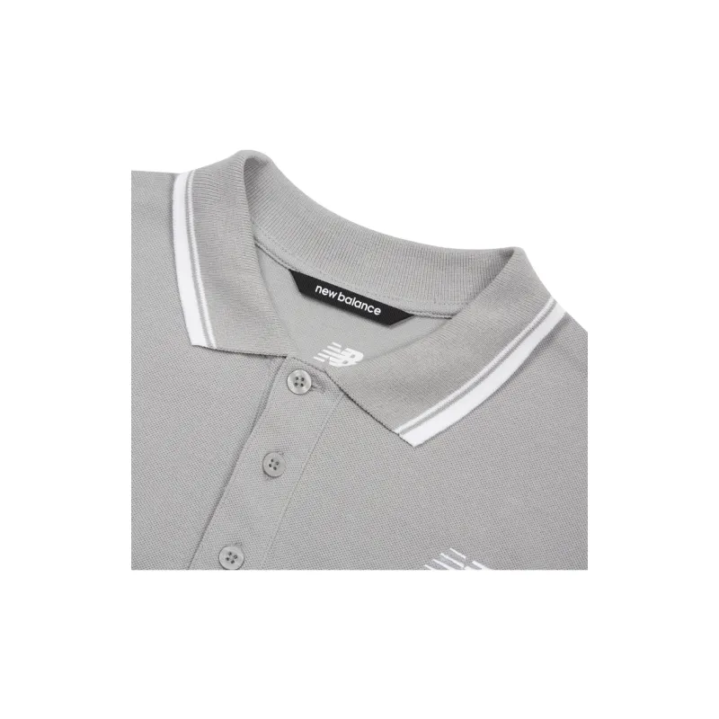 New Balance Polo Shirt Men's Gray-3
