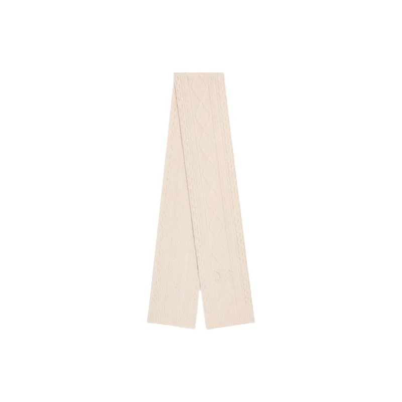 CELINE Triomphe Scarf In Aran Cashmere And Wool-0
