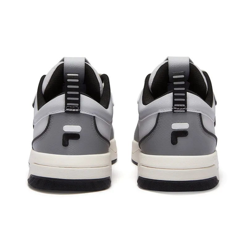 FILA FUSION Nollie Pig Leap Shoes Slip Resistant Low Top Skateboard Shoes Men's Lunar Rock Gray Dove Gray-3