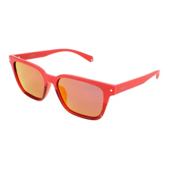 Polaroid Polycarbonate Square Sunglasses Unisex Red