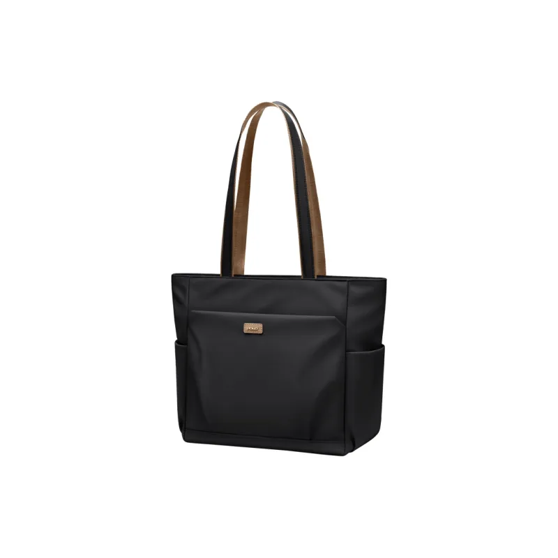 POLO Fabric Shoulder Bag Regular Women's Milk Tea Apricot/Classic Black-4