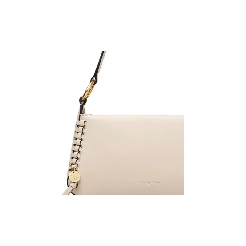 See By Chloe Tilda Smooth Cow Leather Baguette Bag Handbag Shoulder Bag Women's Beige-3