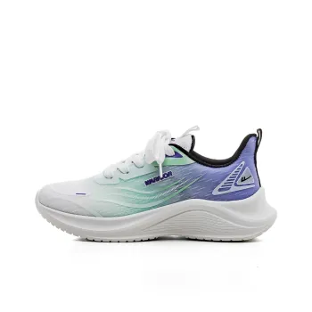 Warrior Lightweight Rebound Low Top Casual Long Distance Running Running Shoes Women's Blue Green White