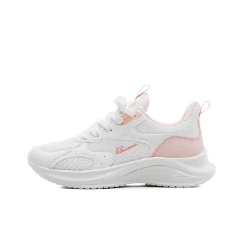 Warrior Lightweight Rebound Low Top Casual Long Distance Running Shoes Women's White Pink