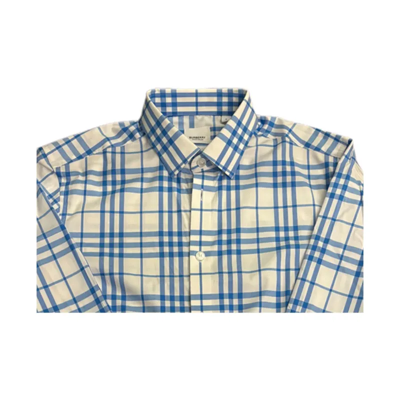 Burberry Shirts Men Blue-3