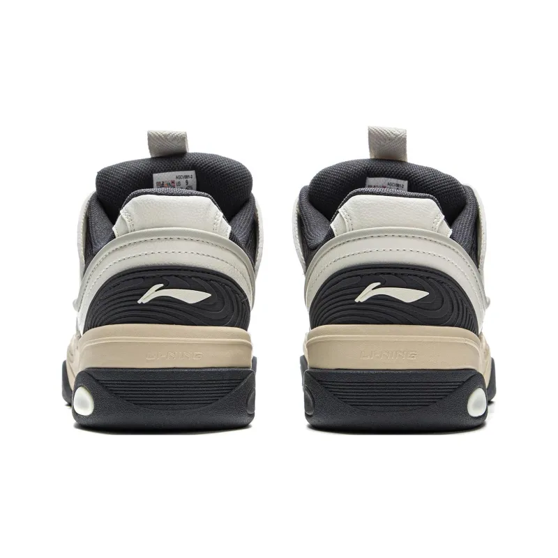 LiNing Expedition 3 Cushioning Anti-Slip And Wear-Resistant Height Increasing Low-Top Casual Shoes Men's White Black-5