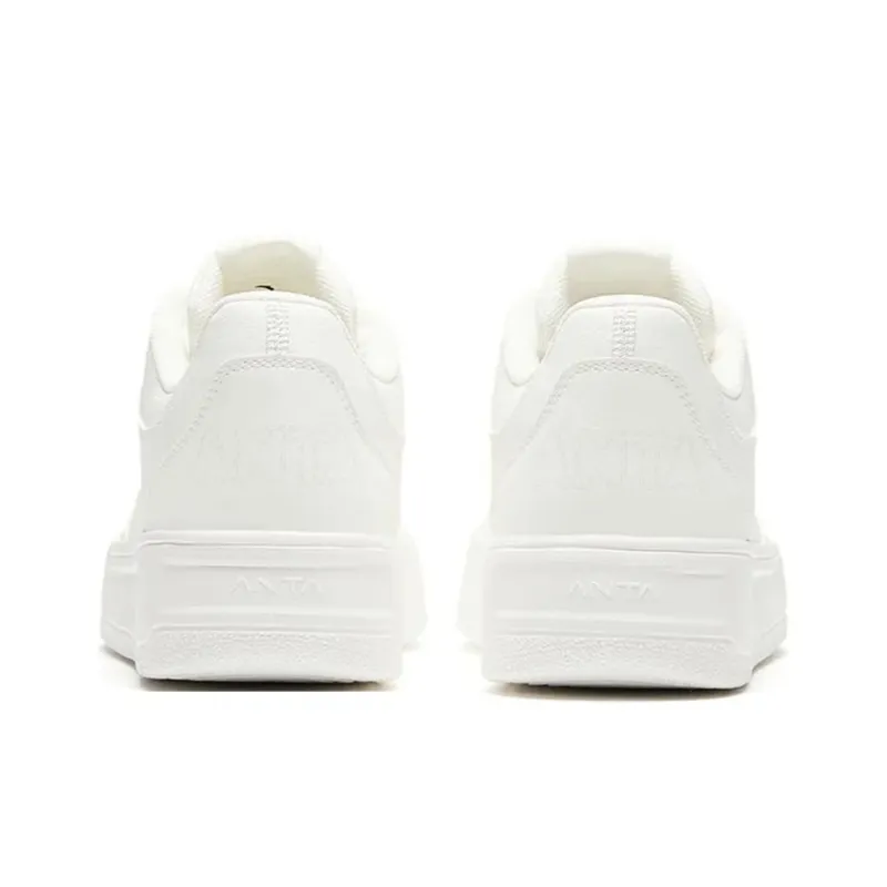 Anta Relaxed Slip-Resistant Cushioning Low-Top Skateboard Shoes Men's White-7