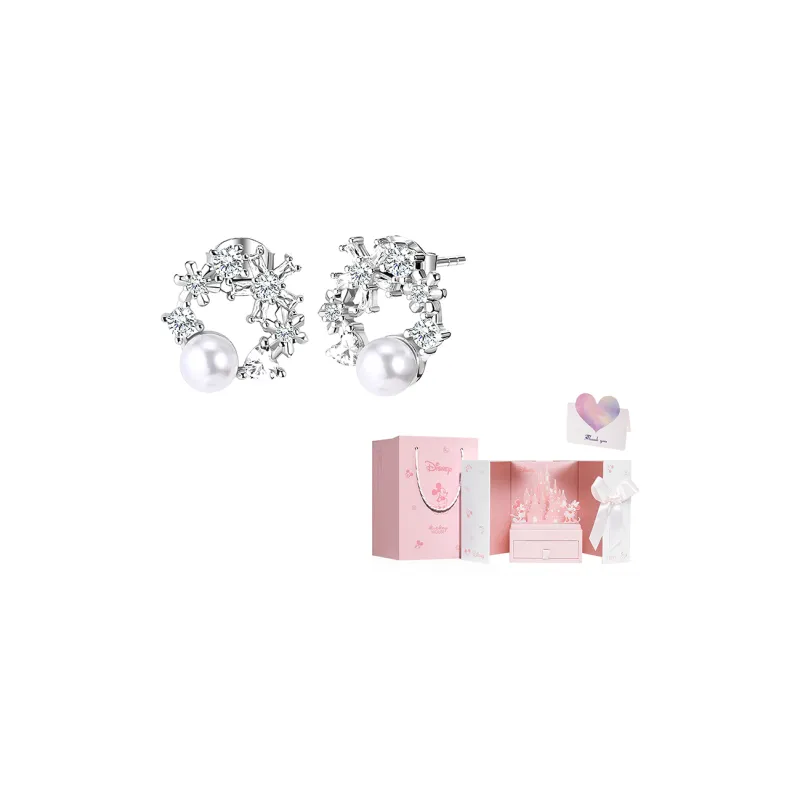 Disney Frozen Series S925 Silver Stud Earrings Women's-7
