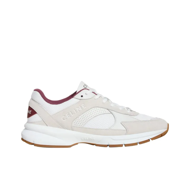 CELINE CR 03 Low Top Casual Shoes Men's White Red-1