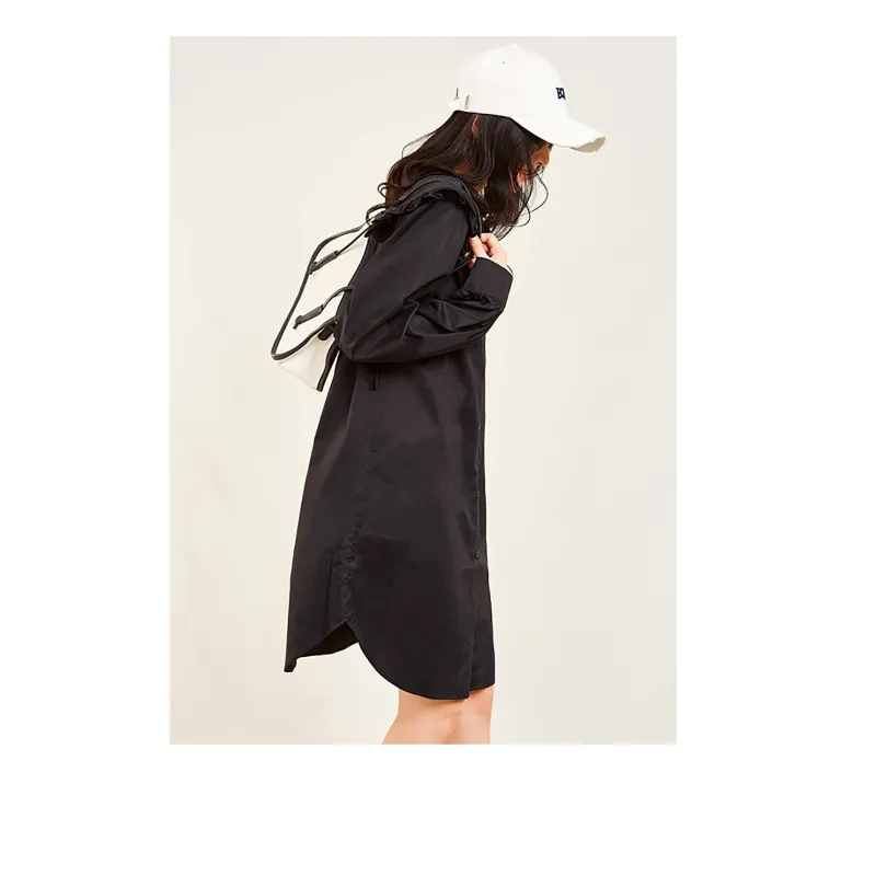 MUGUOGUOMU Long Sleeved Dresses Women's Black-1