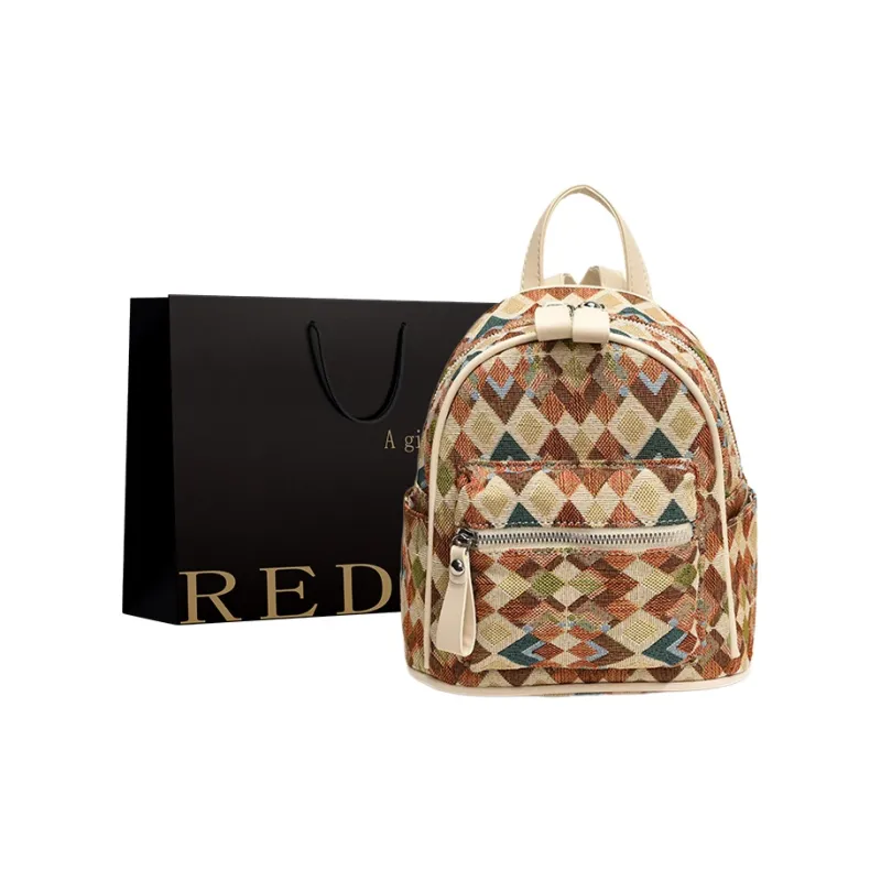 REDOO Pu Backpack Women's Diamond Pattern Blue, Diamond Pattern Beige Yellow, Butterfly Silver, Butterfly Pink-10
