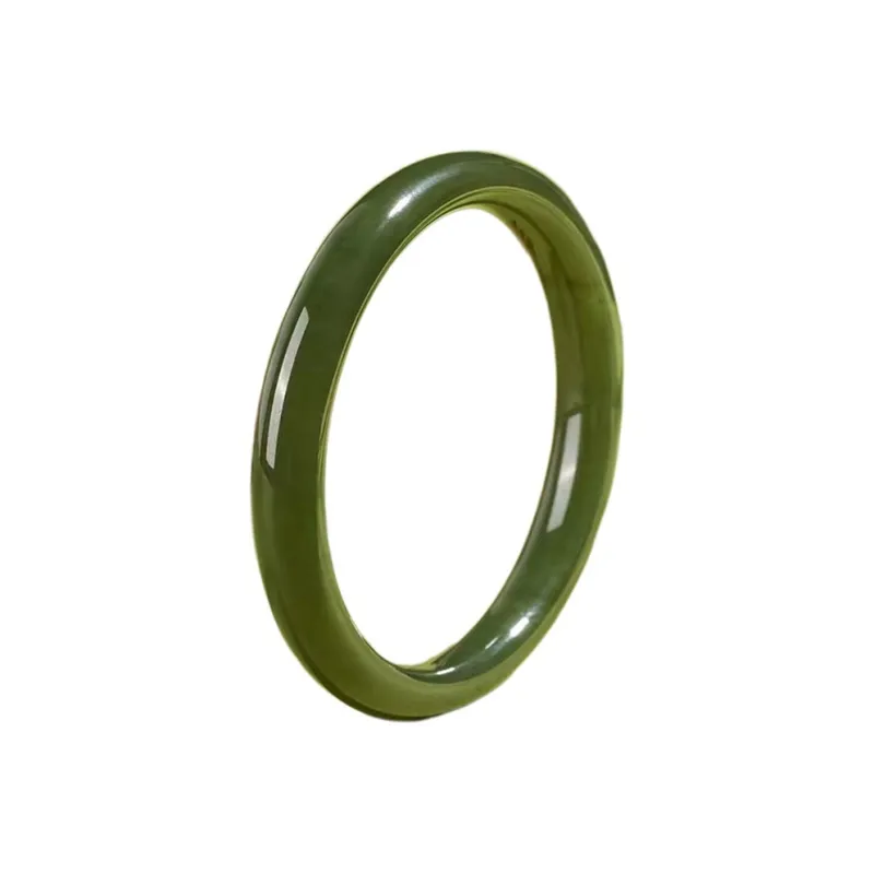 Cuizu Hetian Jade Bangles Green Jade Women's-4