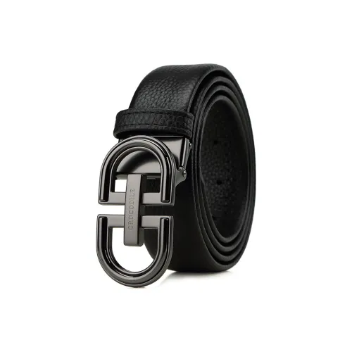 Crocodile Top Grain Cow Leather Leather Belts Men's 3.4cm