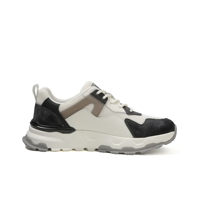 JEEP SPIRIT Chunky Sneakers Men Low Top Moon Dust Gray-1