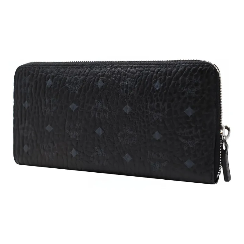 MCM Zip Around Wallet Visetos Large Black-1
