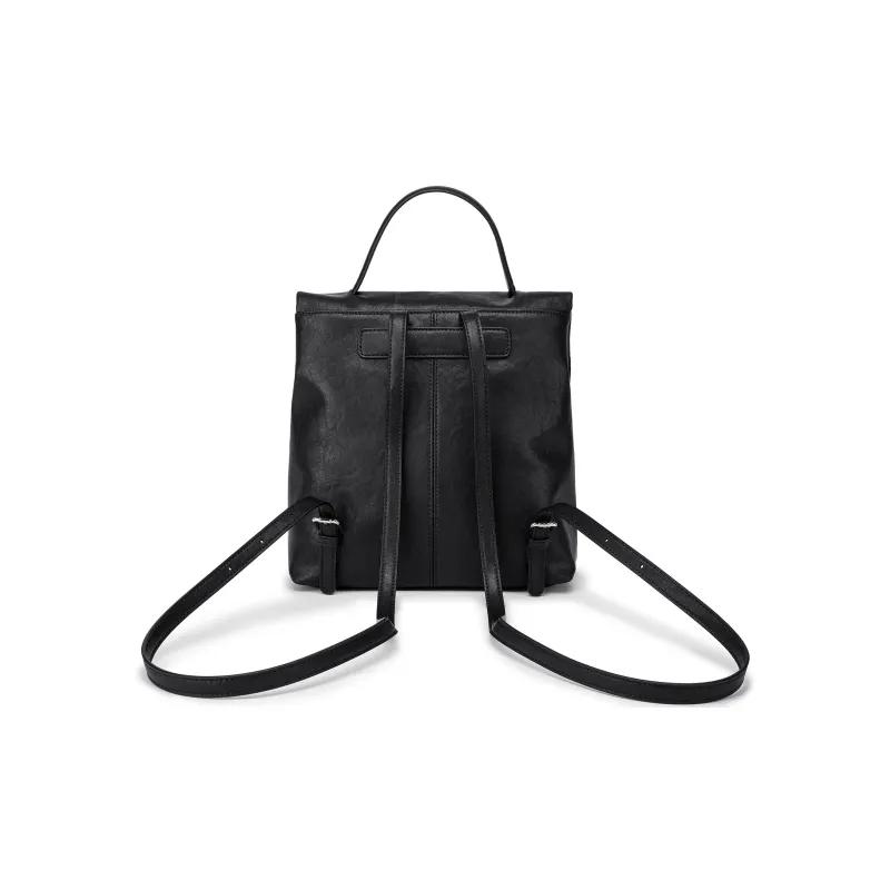 FAIRWHALE PU Double Shoulder One Shoulder Handbag Regular Women's Black/Apricot-3