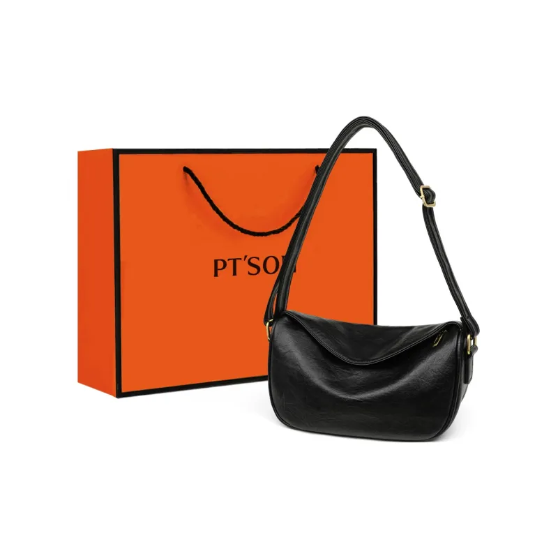 PT'SON Synthetic Leather Crossbody Bag Shoulder Bag Dumpling Bag Regular Women's Coffee/Khaki/Black-12