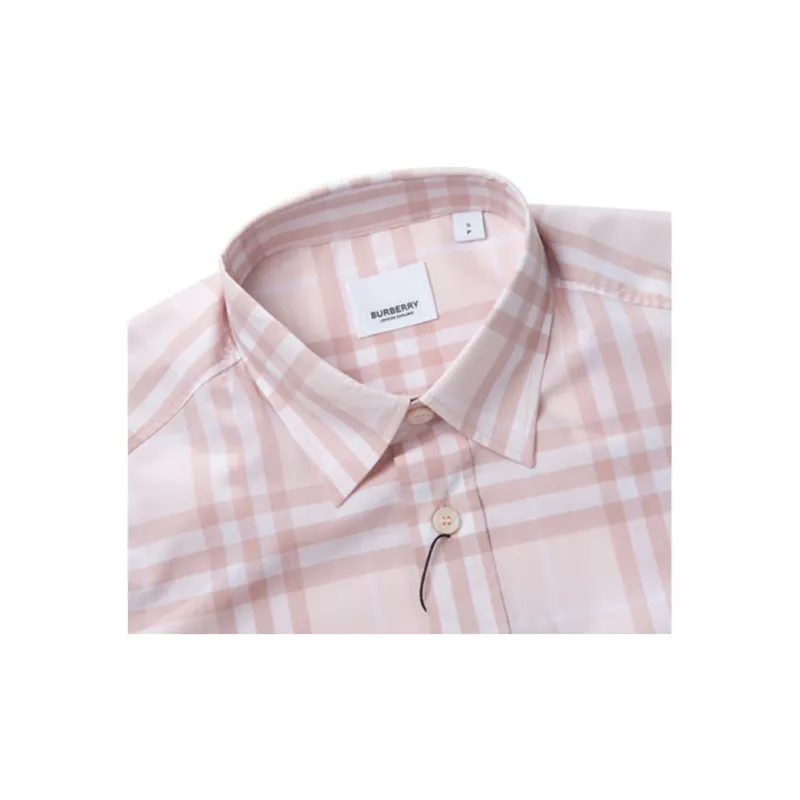 Burberry Shirts Men Pink-3