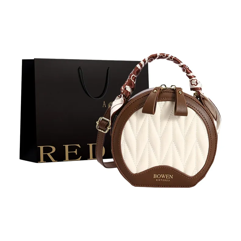 REDOO PU Shoulder Bags Handbags Women's Black/White/Brown/White/Brown/Black-3
