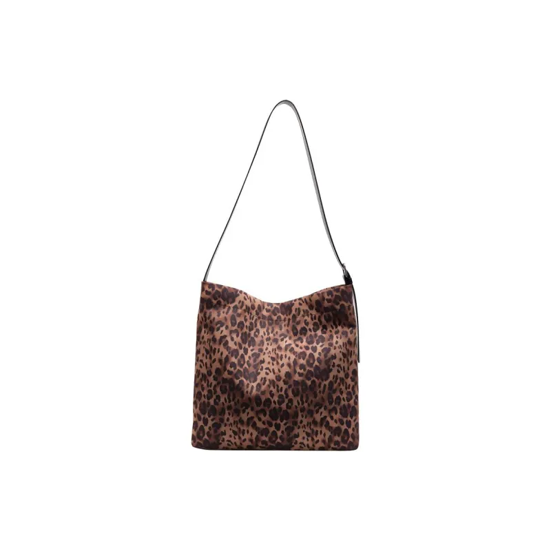 Morellybear Suede Shoulder Bag Crossbody Bag Regular Women's Black/Brown/Leopard Print/Coffee-4