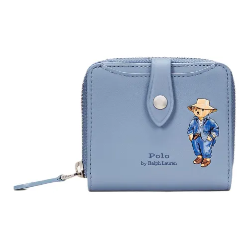 Polo Ralph Lauren Cow Leather Wallet Women's Blue