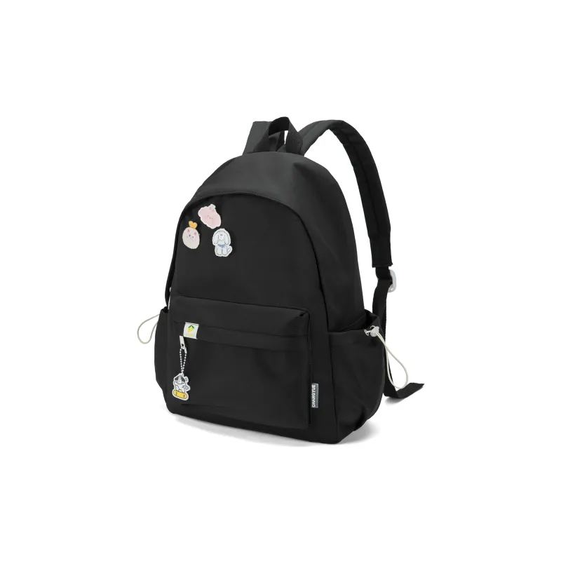TAKI Nylon Student Commute Large Capacity Versatile Minimalist Style Backpack Unisex Pink/Green/Black/Purple/Custard-16